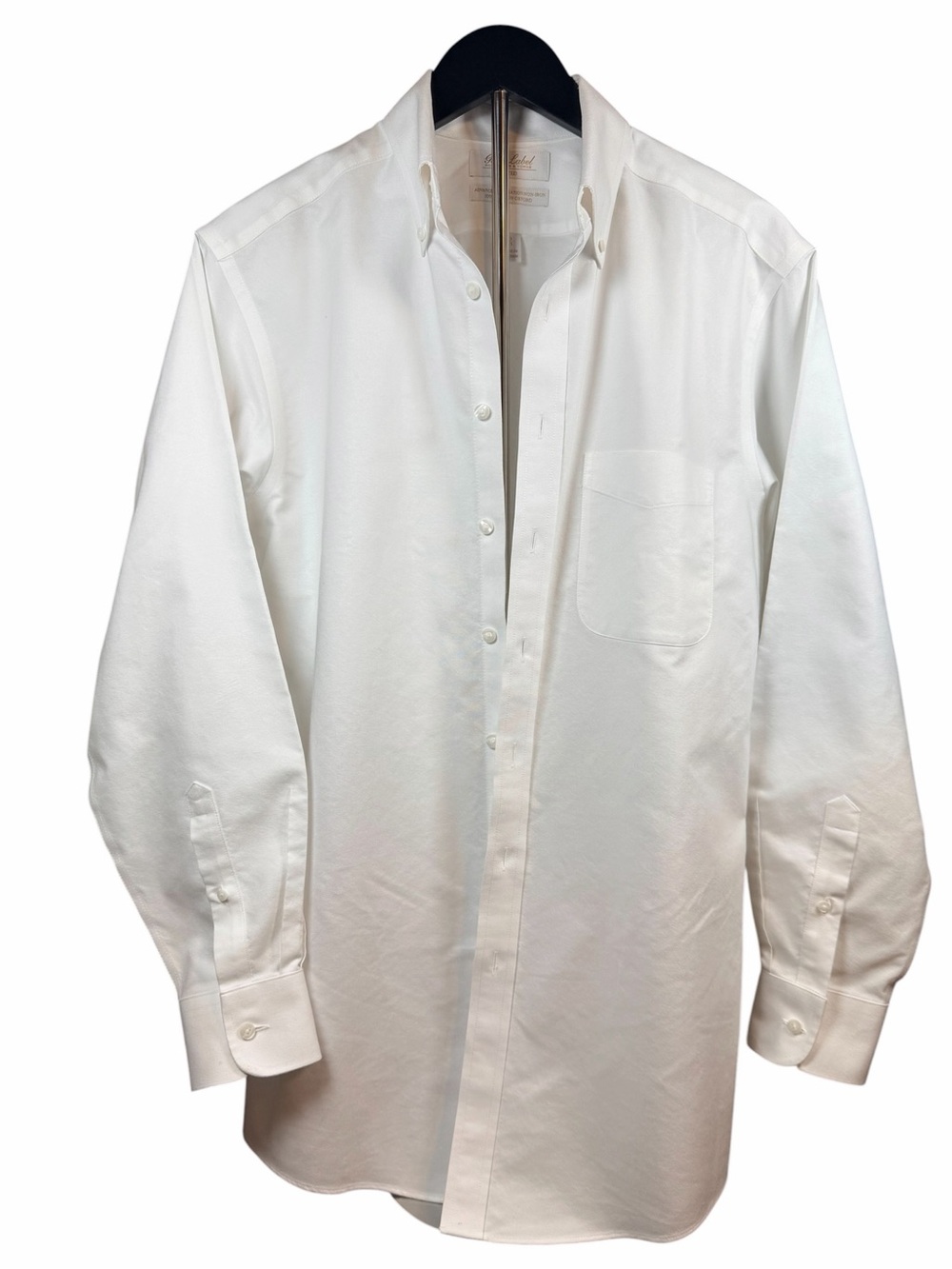 Men's White Button-Down Casual Shirt with Chest Pocket Neck 15/33 Like New